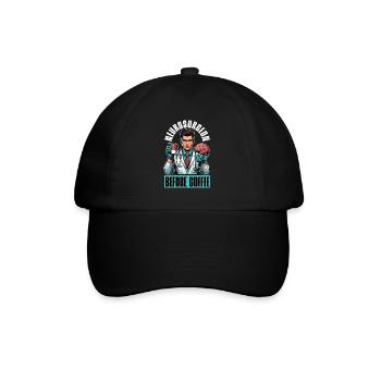 Neurosurgeon Before Brain Doctor Coffee Lover - Baseballkappe - Schwarz/Schwarz - Vorne