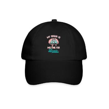 Gehirn Boote Segeln Bootfahren Lustiges Segler - Baseballkappe - Schwarz/Schwarz - Vorne