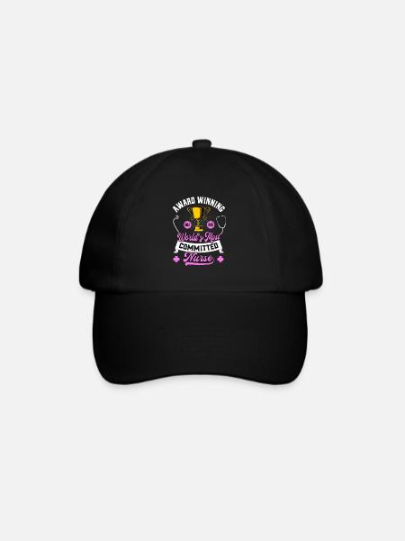 Infirmière dévouée drôle primée - Casquette classique - noir/noir