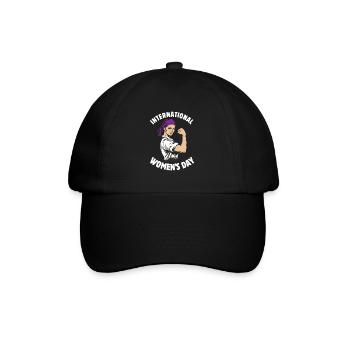 Journée internationale de la femme - Cadeau - Casquette classique - noir/noir - Devant