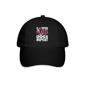 Pilates Coffee Dogs Repeat - Baseball Cap - black/black - Front