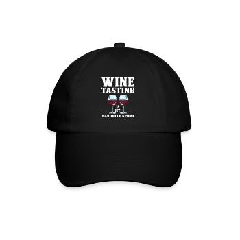 Wine Tasting Funny Wine Lover - Baseballkappe - Schwarz/Schwarz - Vorne