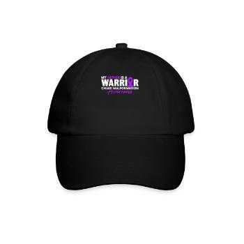 Mein Vater Ist Ein Krieger Lila Band Chiari - Baseballkappe - Schwarz/Schwarz - Vorne