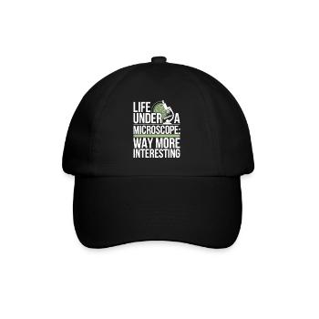 Microscope Enthusiast Lab Technician Science - Baseball Cap - black/black - Front