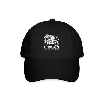 Ich habe einen Drachen, der in meinem Haus lebt - Baseballkappe - Schwarz/Schwarz - Vorne