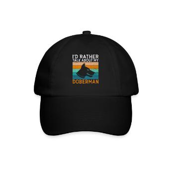 Doberman Gifts - Baseballkappe - Schwarz/Schwarz - Vorne
