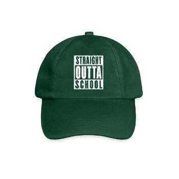 Straight Outta School Shirt, Abschlussklasse - Baseballkappe - Flaschengrün - Vorne