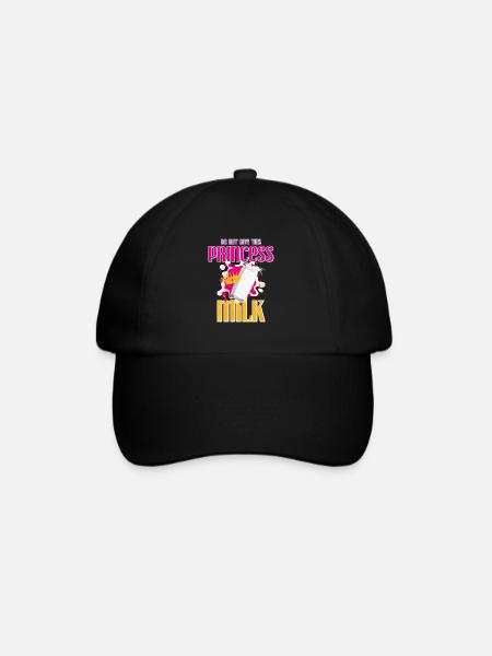 Milch - Baseballkappe - Schwarz/Schwarz