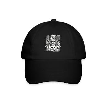 Strick-Nerd - Baseballkappe - Schwarz/Schwarz - Vorne