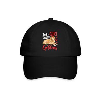 Just A Girl Who Loves Goldens - Baseballkappe - Schwarz/Schwarz - Vorne