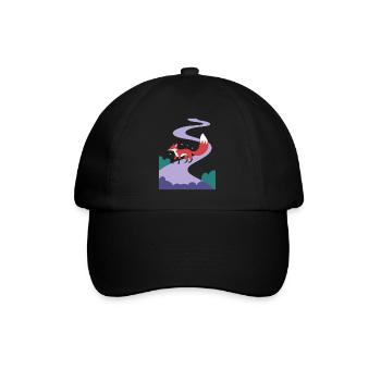Renard sur le chemin magique de l’évasion fantastique - Casquette classique - noir/noir - Devant