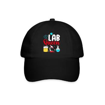 Lab Queen Labortechnikerin MLS CLS Lustig - Baseballkappe - Schwarz/Schwarz - Vorne