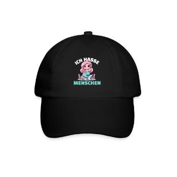 Cheeky mermaid with a cynical message - Baseball Cap - black/black - Front