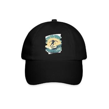 Surfer - Baseballkappe - Schwarz/Schwarz - Vorne