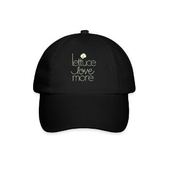 Laitue Amour Plus Végétalien Message Végétarien - Casquette classique - noir/noir - Devant