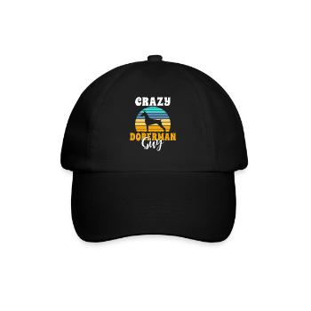 Doberman Gifts - Baseballkappe - Schwarz/Schwarz - Vorne