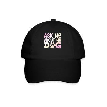 Dog Dad Gifts for Men - Baseballkappe - Schwarz/Schwarz - Vorne