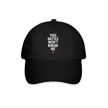 Orange Ribbon Acute Myeloid Leukemia Awareness - Baseball Cap - black/black - Front