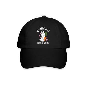 J’aime juste les lapins les lapins les lapins les enfants - Casquette classique - noir/noir - Devant