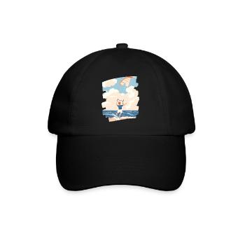 Kitesurfer - Baseballkappe - Schwarz/Schwarz - Vorne