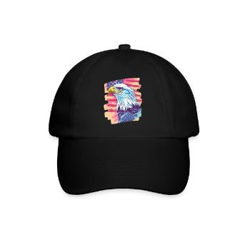 Drapeau américain avec aigle - Casquette classique - noir/noir - Devant