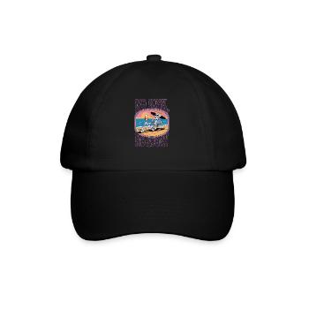 Pas de risque, pas d’histoire – Squelette sur la plage - Casquette classique - noir/noir - Devant