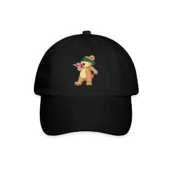 Bär Dart Dartpfeil - Baseballkappe - Schwarz/Schwarz - Vorne