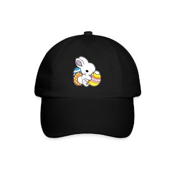 Easter Bunny Painted Easter Egg Painting - Baseball Cap - black/black - Front