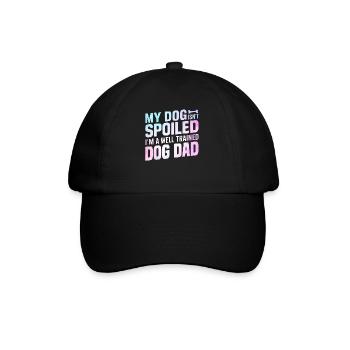 Dog Dad Gifts for Men - Baseballkappe - Schwarz/Schwarz - Vorne