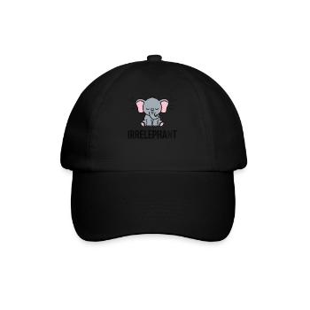 Irrelephant Lustiger Elefant Wortspiel Niedliches Tier - Baseballkappe - Schwarz/Schwarz - Vorne