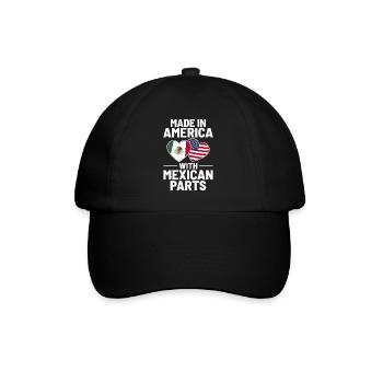 Made In America With Mexican Parts USA Mexico - Baseball Cap - black/black - Front