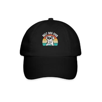 Best Dog Ever Retro Mastiff Dog Bullmastiff Large - Baseball Cap - black/black - Front