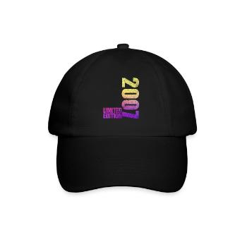 Limited Edition 2007 18th Birthday Gift - Baseball Cap - black/black - Front