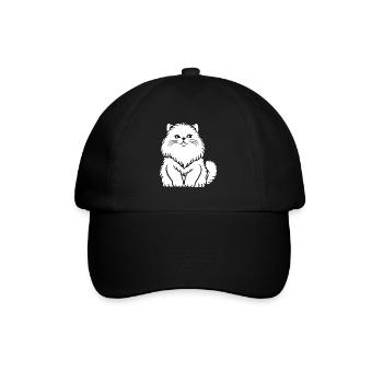 Persian cat - Baseball Cap - black/black - Front