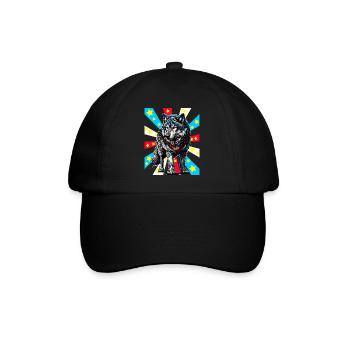 Tattoo Wolf Wolves - Baseball Cap - black/black - Front