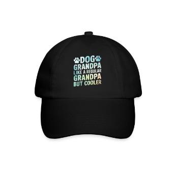 Dog Grandpa Gifts - Baseball Cap - black/black - Front