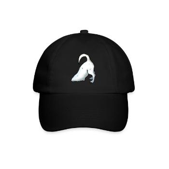 Jack Russel buddelt - Baseballkappe - Schwarz/Schwarz - Vorne