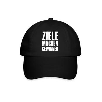 Ziele machen Gewinner Gründer Unternehmer Startup - Baseballkappe - Schwarz/Schwarz - Vorne