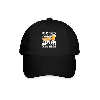 Déclarez les hot-dogs et la bière aux amateurs de hot-dogs - Casquette classique - noir/noir - Devant