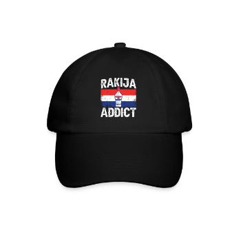 Rakija addict - Baseball Cap - black/black - Front