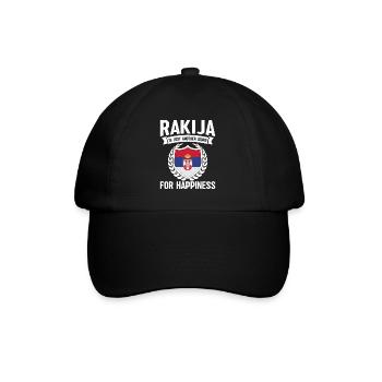 Rakija is just another word for happiness - Baseball Cap - black/black - Front
