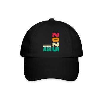 ABI 2025 Abitur Abschluss Lustiges Abiturienten - Baseballkappe - Schwarz/Schwarz - Vorne