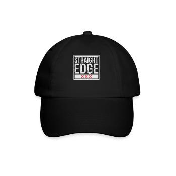 Straight Edge Lettering for Straight Edger Life - Baseball Cap - black/black - Front