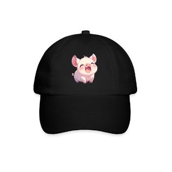 Schweine Schwein - Baseballkappe - Schwarz/Schwarz - Vorne