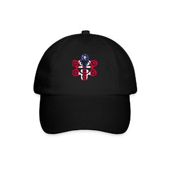 Taíno spiegelt den Stolz seiner karibischen Abstammung wider - Baseballkappe - Schwarz/Schwarz - Vorne