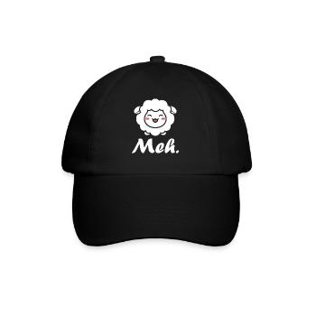Schaf - Baseballkappe - Schwarz/Schwarz - Vorne