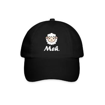 Schaf - Baseballkappe - Schwarz/Schwarz - Vorne