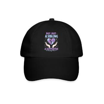 Autism siblings - Baseball Cap - black/black - Front