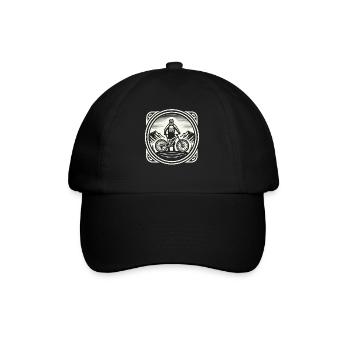 VTT Aventure Vélo Paysage de montagne - Casquette classique - noir/noir - Devant