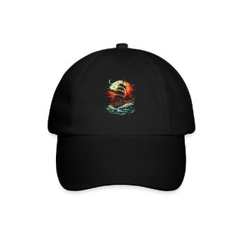 Sailing ship - Baseball Cap - black/black - Front